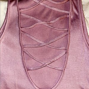 Lilac high neck bodysuit